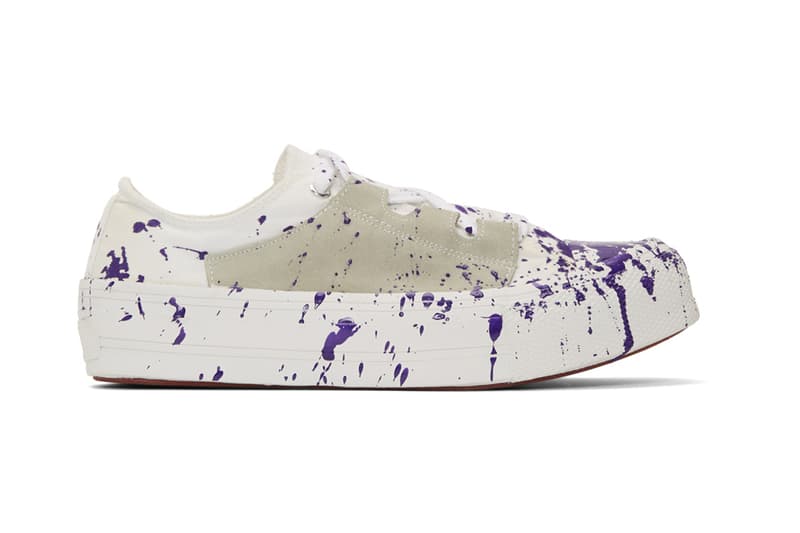 Needles Drop Jackson Pollock-Esque Ghillie Sneakers Paint Splatter Footwear Japanese Streetwear Fashion Luxury Menswear Americana Vintage Sneakers 