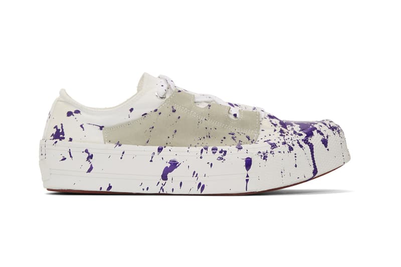 Needles Drop Jackson Pollock-Esque Ghillie Sneakers Paint Splatter Footwear Japanese Streetwear Fashion Luxury Menswear Americana Vintage Sneakers