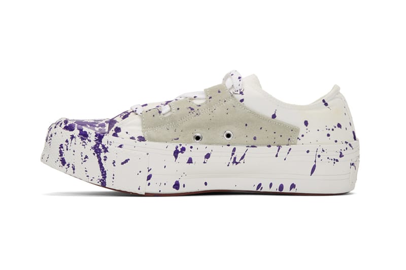 paint splattered shoes