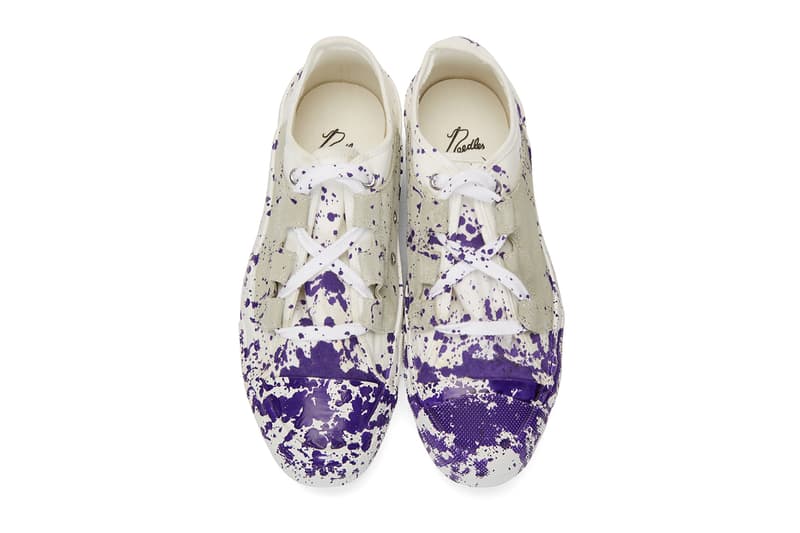 Needles Drop Jackson Pollock-Esque Ghillie Sneakers Paint Splatter Footwear Japanese Streetwear Fashion Luxury Menswear Americana Vintage Sneakers