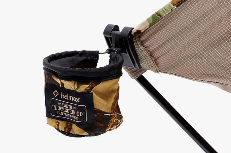 NEIGHBORHOOD x Helinox 2019 Collaboration Collection camping camouflage print pattern tent chair april 6 2019 japan release date info