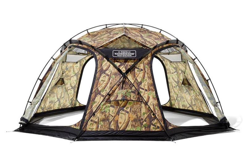 NEIGHBORHOOD x Helinox 2019 Collaboration Collection camping camouflage print pattern tent chair april 6 2019 japan release date info