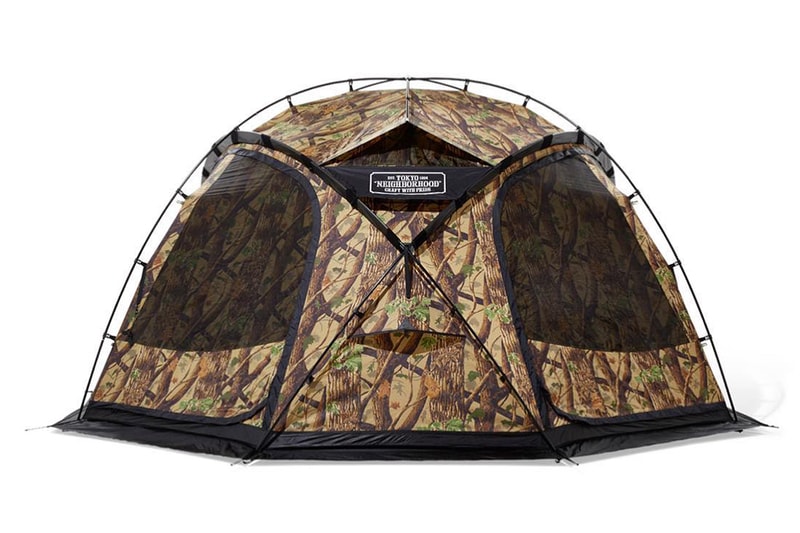 NEIGHBORHOOD x Helinox 2019 Collaboration Collection camping camouflage print pattern tent chair april 6 2019 japan release date info