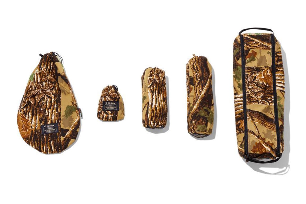 NEIGHBORHOOD x Helinox 2019 Collaboration Collection camping camouflage print pattern tent chair april 6 2019 japan release date info