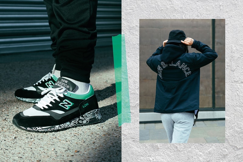 New Balance Made in England 1500 "Virgin Money London Marathon" Sneaker Release Special Limited Edition Information Closer Look Footwear Drops Footpatrol End Clothing Black Green Suede White Mesh Embroidered Premium Branding Text ENCAP Sole