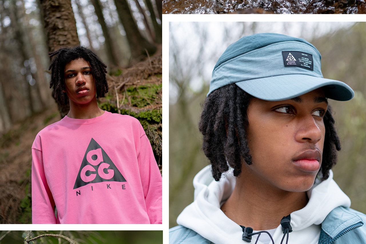 Nike ACG Spring/Summer 2019 Collection Closer Look Size? Editorial Lookbook Shoes Trainers Kicks Sneakers Footwear Jackets Jumpers Bottoms Shorts Hoodies Caps Beanies