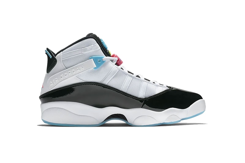 nike air jordan 6 rings six hyper pink blue white black fury sneakers shoes kicks basketball