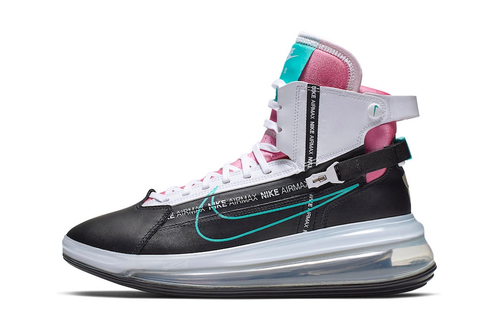 Nike Air Max 720 Saturn South Beach AO2110-002 LeBron James Inspired Spring Summer 2019 SS19 Footwear Drop Release Date Information Closer Look Miami Big Bubble Futuristic Pink Teal White Black