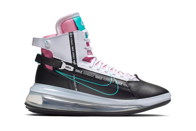Nike Air Max 720 Saturn South Beach AO2110-002 LeBron James Inspired Spring Summer 2019 SS19 Footwear Drop Release Date Information Closer Look Miami Big Bubble Futuristic Pink Teal White Black