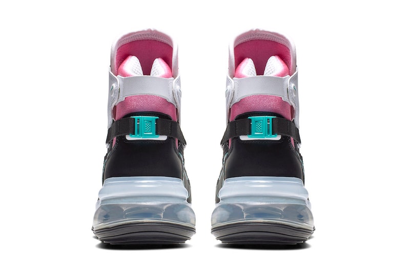 Nike Air Max 720 Saturn South Beach AO2110-002 LeBron James Inspired Spring Summer 2019 SS19 Footwear Drop Release Date Information Closer Look Miami Big Bubble Futuristic Pink Teal White Black