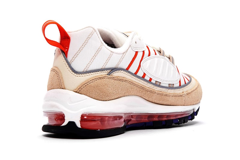 nike air max 98 sail court purple light cream desert ore khaki orange colorway sneakers release  red tailwind iv 4 640744-108