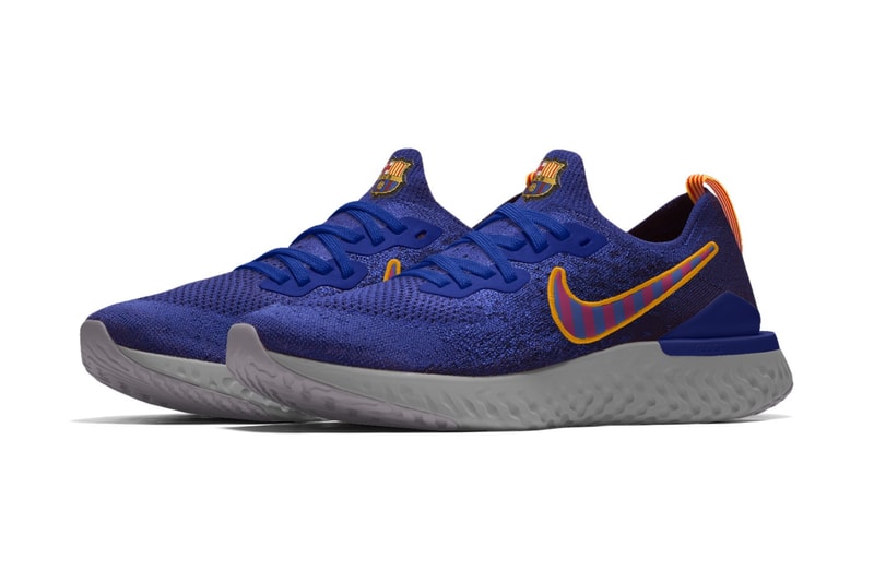 Nike Epic React Flyknit 2 Barcelona, Tottenham & Chelsea Customization football soccer blue red clubs