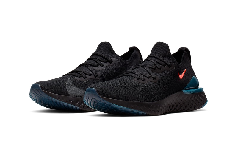 Nike Epic React Flyknit 2 "Blue Fury" Release nike running Bright Crimson black