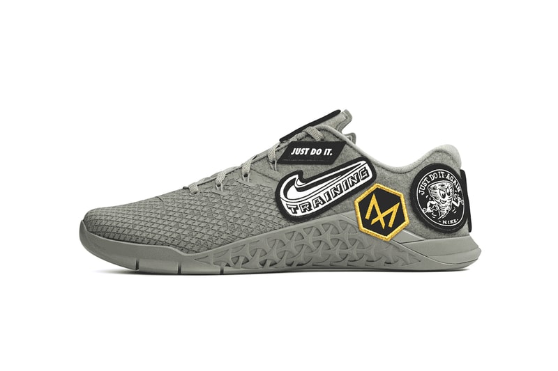 Nike Metcon 4 XD Patches tan army green triple black dusty pink lavender grey zoned haptic print barbell knurling enhanced durability VELCRO military nostalgia inspired just do it fighter jet sneaker release information drops
