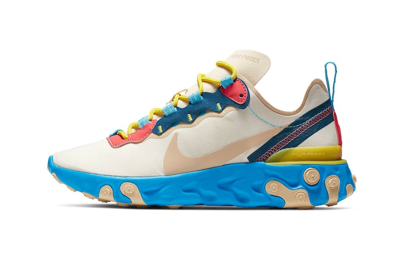 Nike React Element 55 Electric Blue Release Info BQ2728-201 sneakers kicks shoes footwear releases drops 