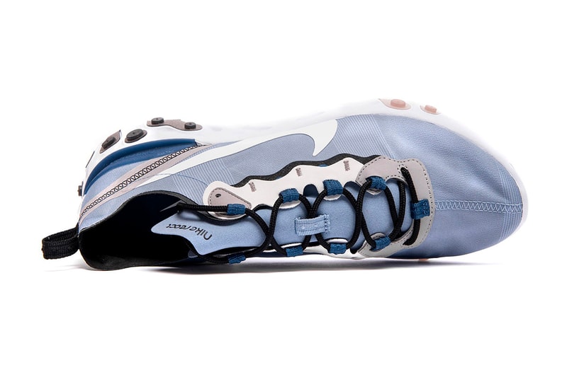 Nike React Element 55 "Indigo Fog" grey blue black white swoosh element 87