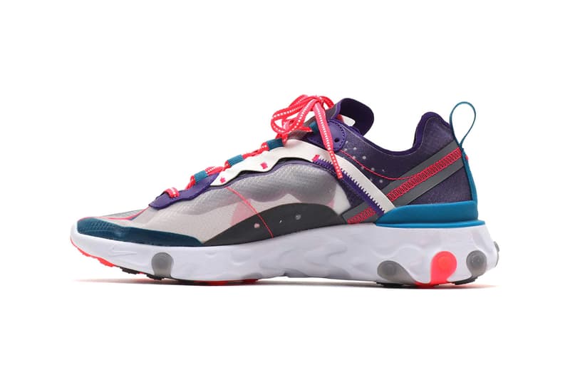 Nike React Element 87 Red Orbit Orange peel cj6897-061 cj6897-113 release pale ivory blue red green abyss white brown tan sneakers shoes