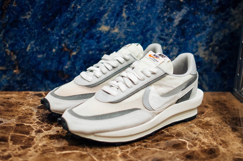 sacai x Nike LDV Waffle Daybreak Blazer White/Grey Colorway Cop Purchase Buy Sneakers Trainers Kicks Footwear