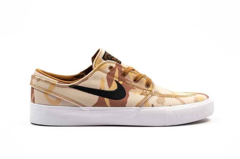 Nike SB Zoom Janoski Canvas Premium RM Release foot district date drop product info camouflage Desert Camo AQ7878-200 Parachute BeigeBlack