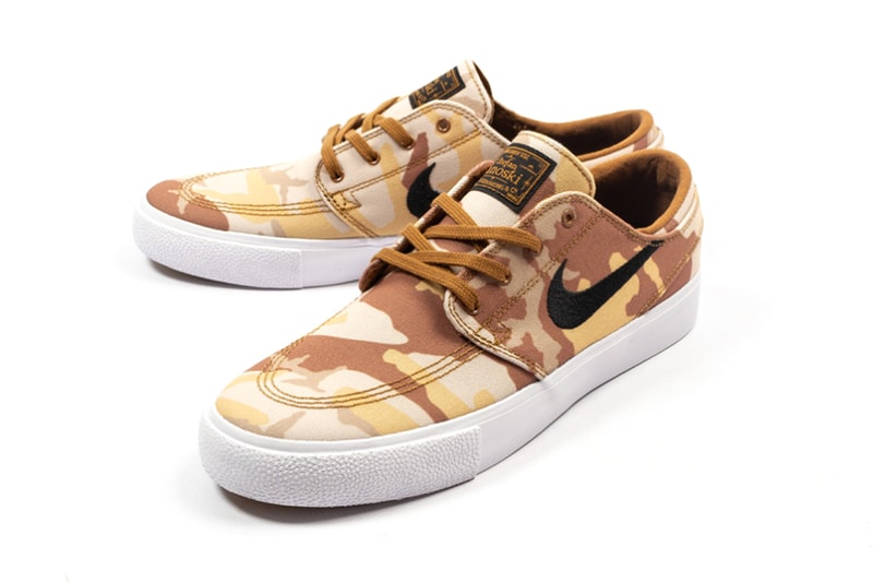 Nike SB Zoom Janoski Canvas Premium RM Release foot district date drop product info camouflage Desert Camo AQ7878-200 Parachute BeigeBlack