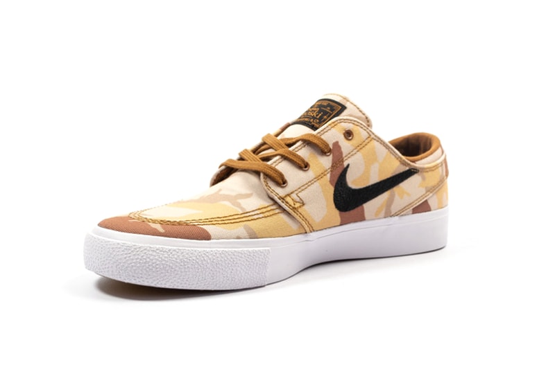 Nike SB Zoom Janoski Canvas Premium RM Release foot district date drop product info camouflage Desert Camo AQ7878-200 Parachute BeigeBlack