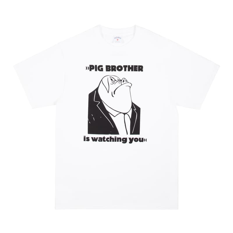 NOAH NYC Animal Farm Capsule Collection SS19 Spring Summer 2019 George Orwell Fictional Political Novel Pigs Logo Graphic Heavy Drop Release Dover Street Market London Buy Now Information