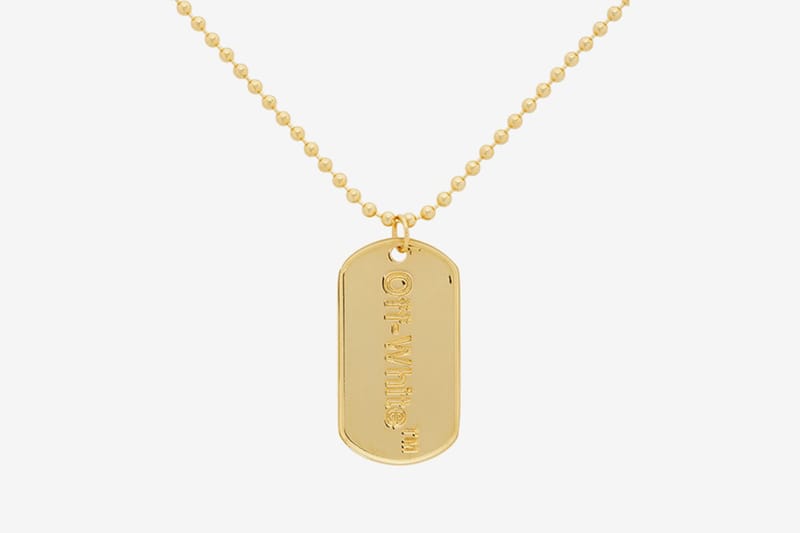 off white dog tag