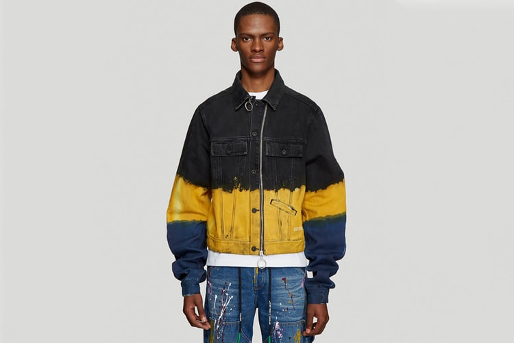 Off-White™ SS19 Denim Jacket Gets Coated With Tie-Dye