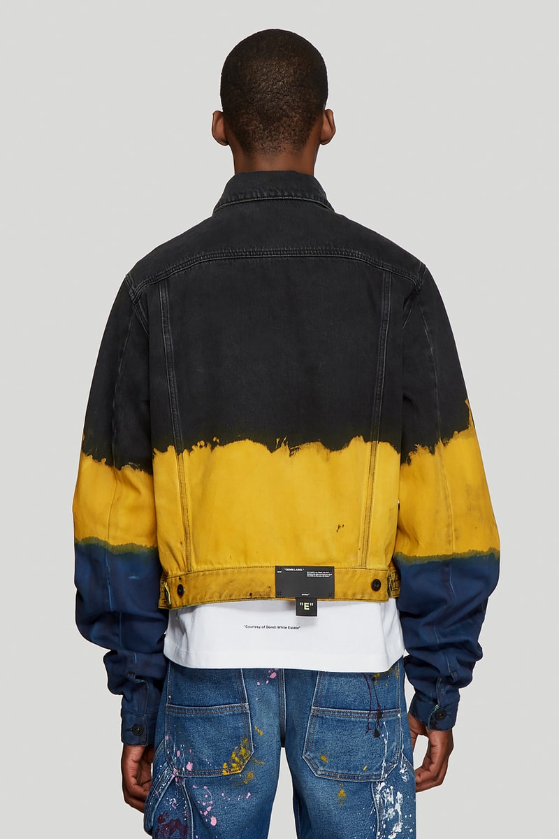 off white tie dye denim jacket yellow release spring 2019