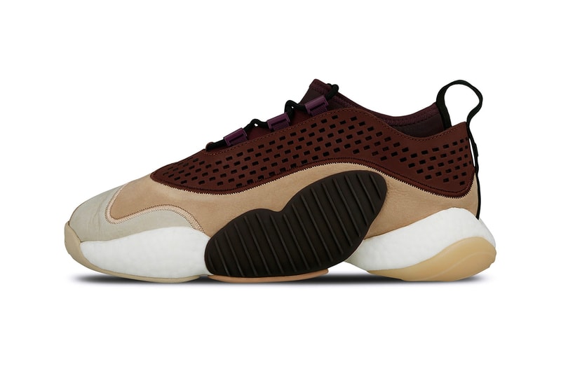 adidas Consortium Crazy BYW Low Release Info drop date pricing price Ash Pea Deep Purple Night Red BB9486 suede ultraboost 