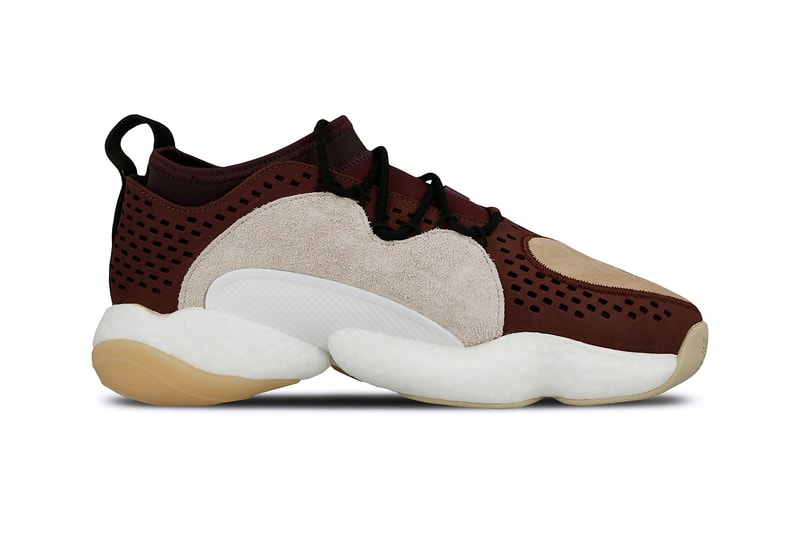 adidas Consortium Crazy BYW Low Release Info drop date pricing price Ash Pea Deep Purple Night Red BB9486 suede ultraboost 