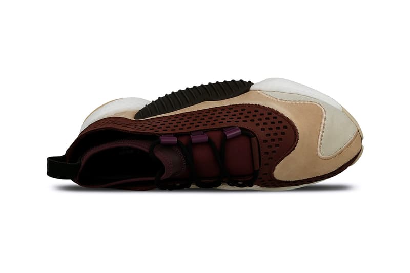 adidas Consortium Crazy BYW Low Release Info drop date pricing price Ash Pea Deep Purple Night Red BB9486 suede ultraboost
