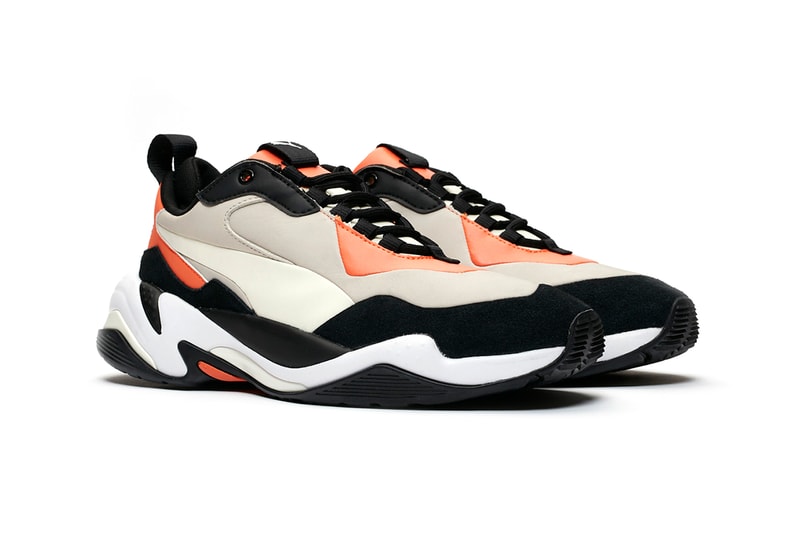 PUMA Thunder Nature Release Information Buy Cop Now "Nasturtium/Silver Grey/Whisper White" "Pale Khaki/Cloud Cream-Bluestone" McQueen Inspiration Spectra Desert Chunky Sneakers Shoe Silhouette