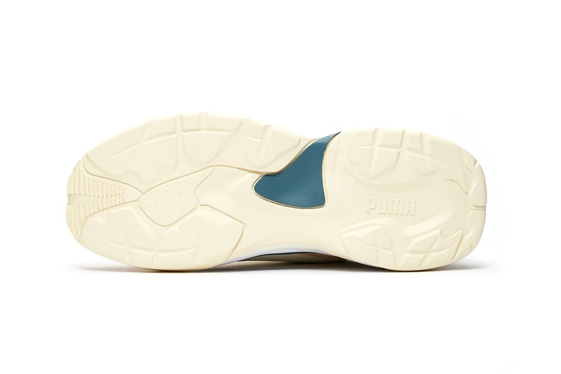 PUMA Thunder Nature Release Information Buy Cop Now "Nasturtium/Silver Grey/Whisper White" "Pale Khaki/Cloud Cream-Bluestone" McQueen Inspiration Spectra Desert Chunky Sneakers Shoe Silhouette
