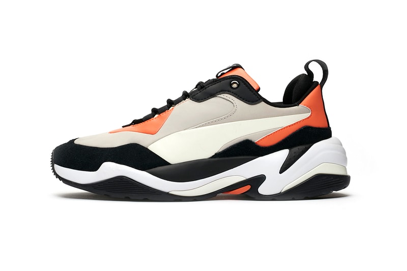PUMA Thunder Nature Release Information Buy Cop Now "Nasturtium/Silver Grey/Whisper White" "Pale Khaki/Cloud Cream-Bluestone" McQueen Inspiration Spectra Desert Chunky Sneakers Shoe Silhouette