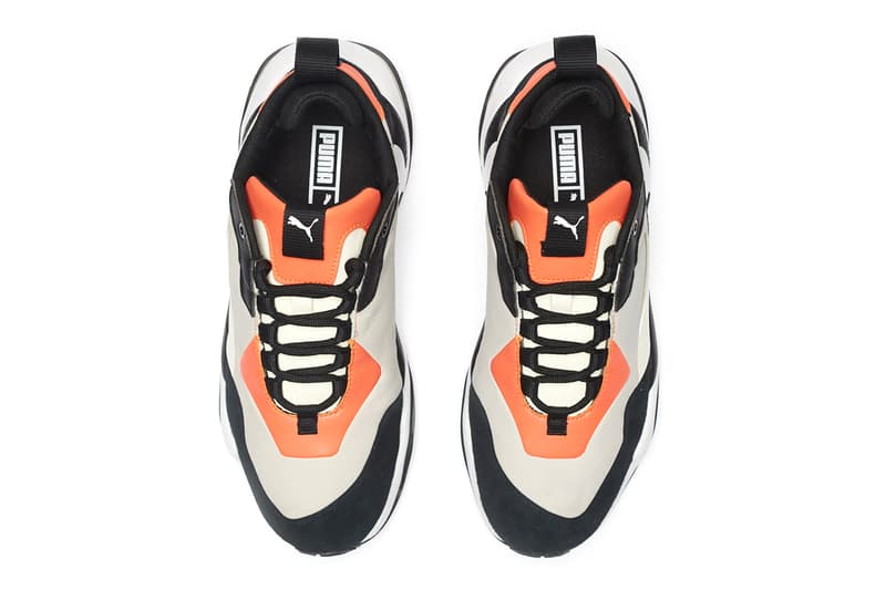 PUMA Thunder Nature Release Information Buy Cop Now "Nasturtium/Silver Grey/Whisper White" "Pale Khaki/Cloud Cream-Bluestone" McQueen Inspiration Spectra Desert Chunky Sneakers Shoe Silhouette