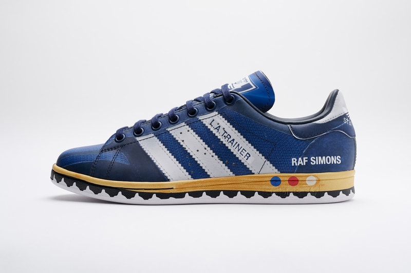 Raf Simons adidas Stan Smith Spring/Summer 2019 SS19 adilette sneaker trainer slider release details date first look closer look micropacer la torsion conquest super peachtree belgian designer footwear collaboration