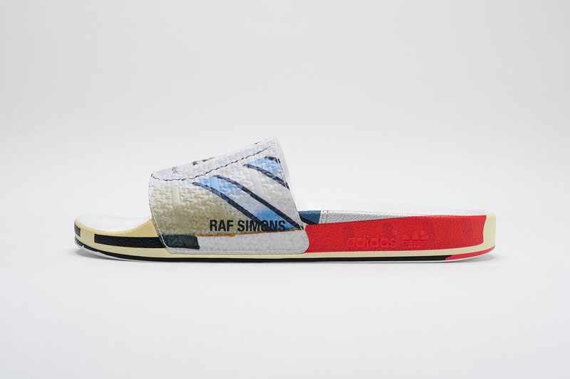 Raf Simons adidas Stan Smith Spring/Summer 2019 SS19 adilette sneaker trainer slider release details date first look closer look micropacer la torsion conquest super peachtree belgian designer footwear collaboration
