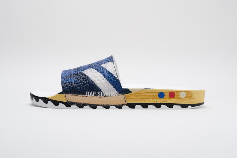 Raf Simons adidas Stan Smith Spring/Summer 2019 SS19 adilette sneaker trainer slider release details date first look closer look micropacer la torsion conquest super peachtree belgian designer footwear collaboration