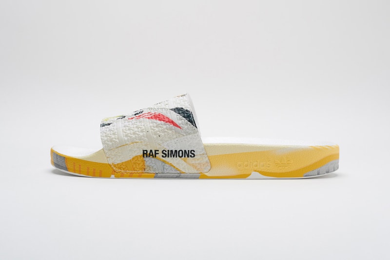 Raf Simons adidas Stan Smith Spring/Summer 2019 SS19 adilette sneaker trainer slider release details date first look closer look micropacer la torsion conquest super peachtree belgian designer footwear collaboration