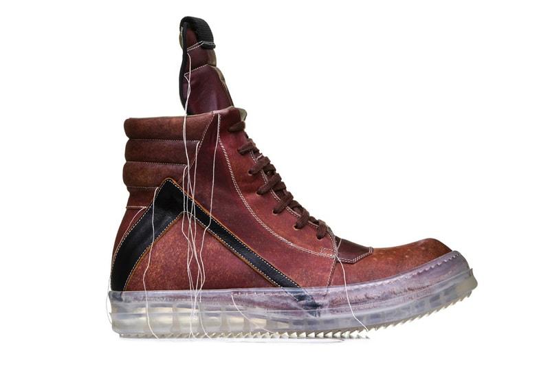 RICK OWENS spring summer 2019 BABEL GEOBASKETS CYCLAMEN PINK black CALF LEATHEr cost price buy ss19 sneakers shoes footwear mens