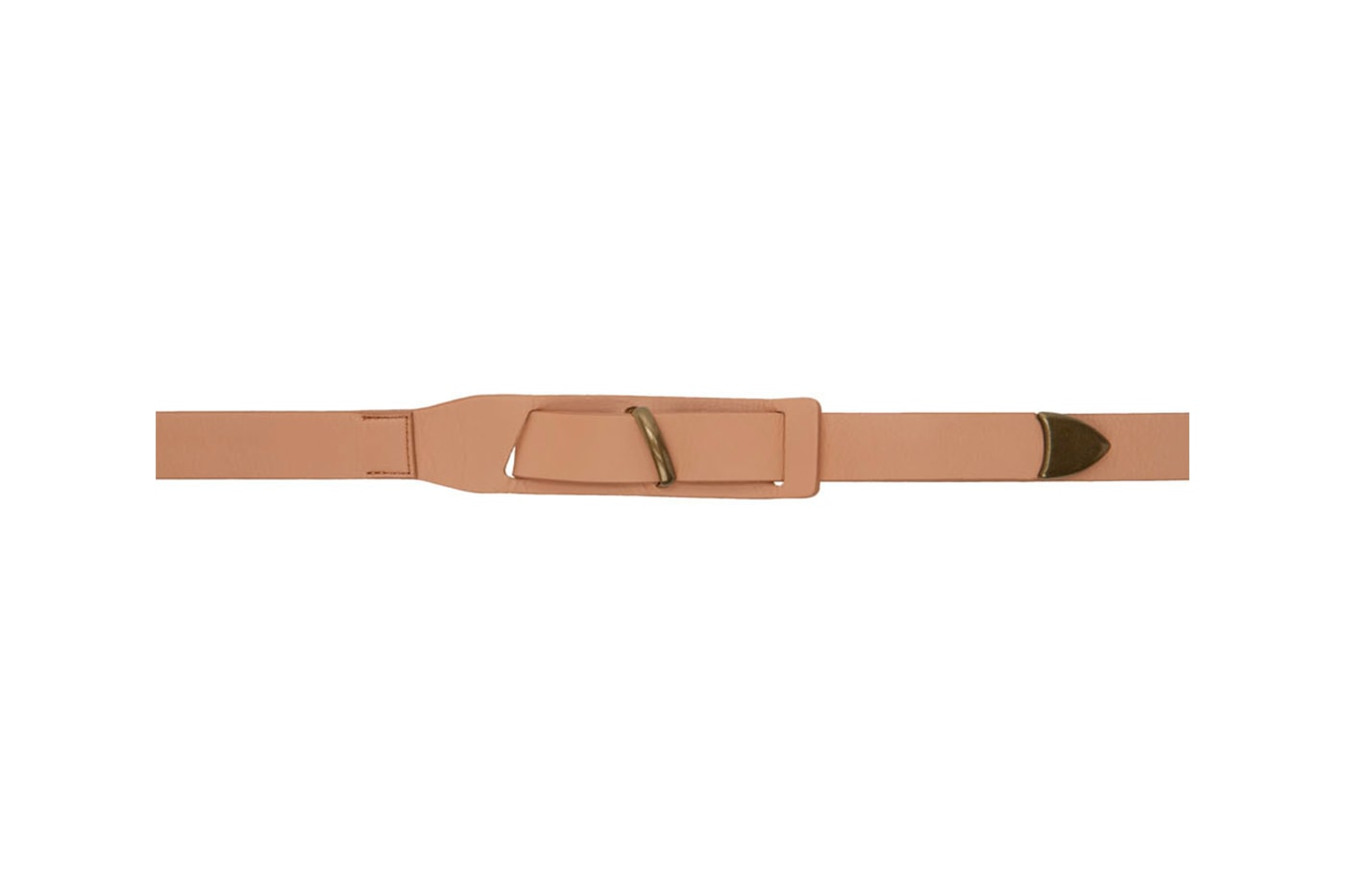 Robert Geller Beige & Tan Long Belts Release Info SSENSE exclusive accessories made in japan nappa leather gold-tone hardware 191215M131002 191215M131001 drop date pricing buy now 