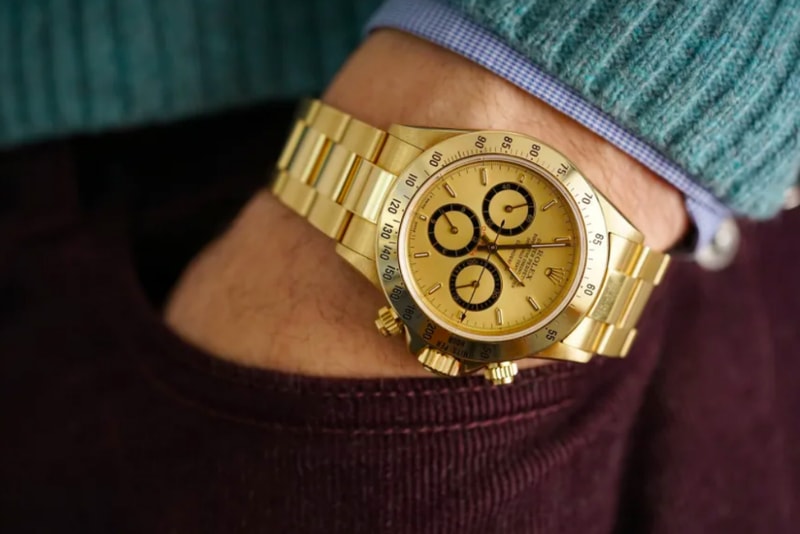 Phillips auction angelo parilla gold rolex daytona f1 2019 formula one racing may april ayrton senna info details price cost pricing geneva watch nine 9 hotel la reserve paris france