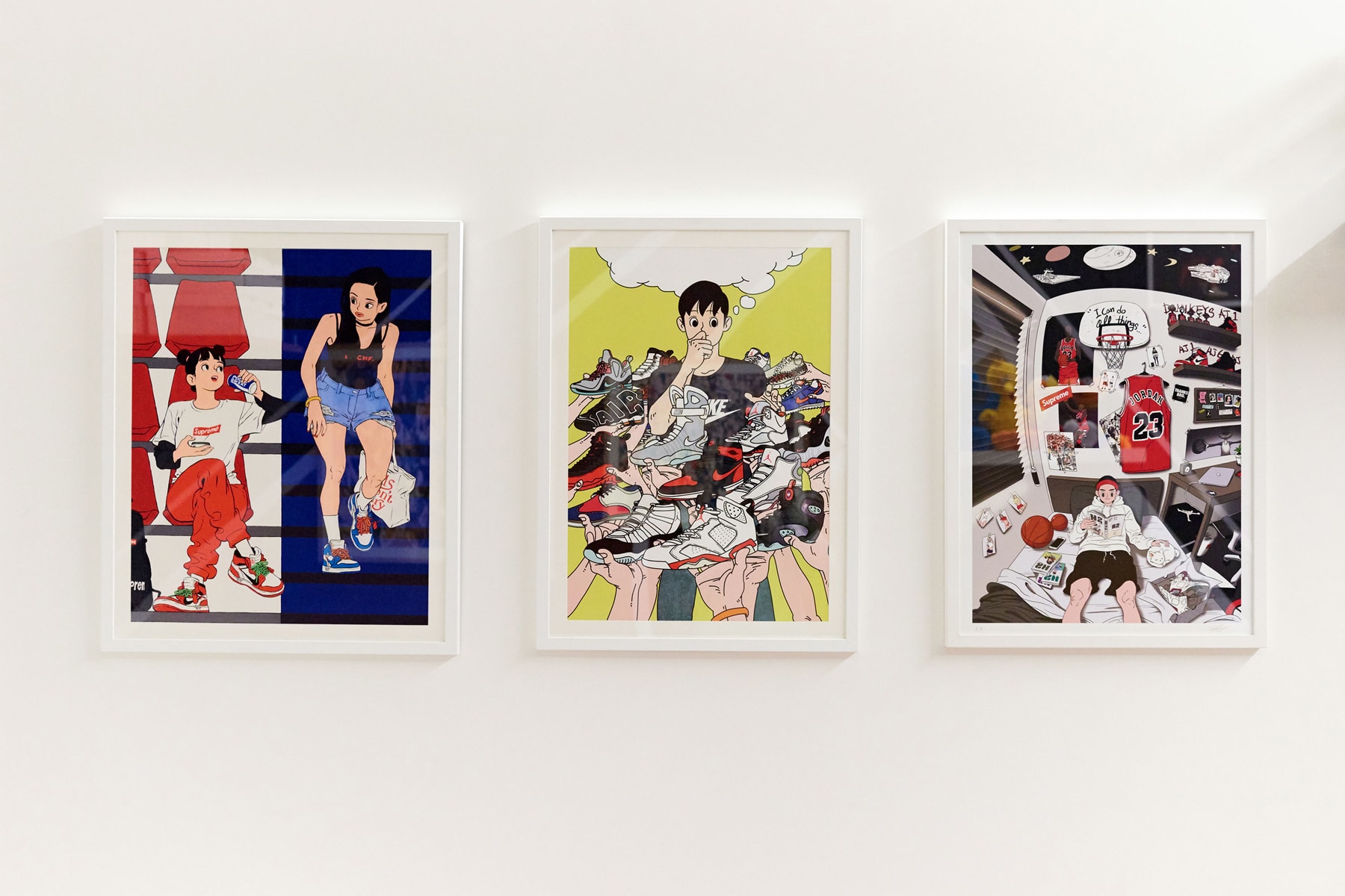 Kim Jungyoun & Rudy Sneaker Art Seoul Exhibition Off-White Jordan Comics Illustration