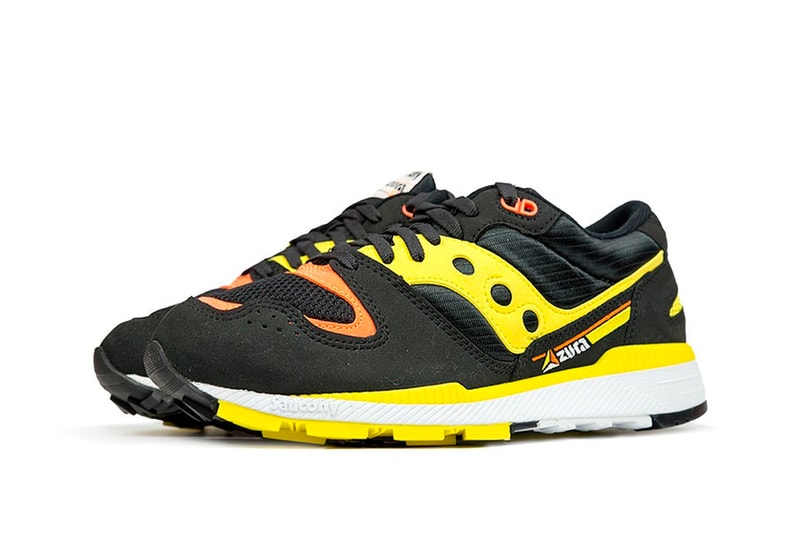 Saucony Goes Archival With the Azura OG in Black Yellow vintage retro sneakers shoes