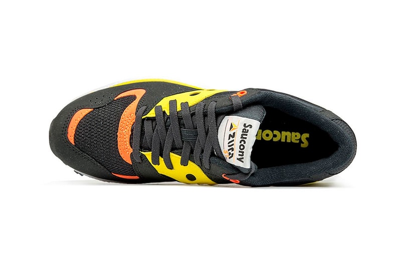 Saucony Goes Archival With the Azura OG in Black Yellow vintage retro sneakers shoes
