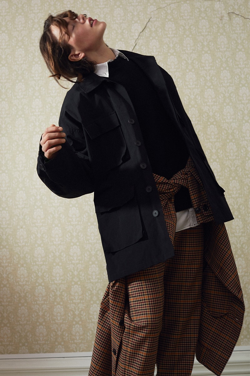 Schnayderman's Fall/Winter 2019 Collection Clothing Cop Purchase Buy Lookbook Lookbooks Collections 90s Inspired Mohair Cashmere Wool Viscose Camouflage Prints Blown Out Proportions Oversized Army Jackets Long Coats Checks Trousers Shirts 