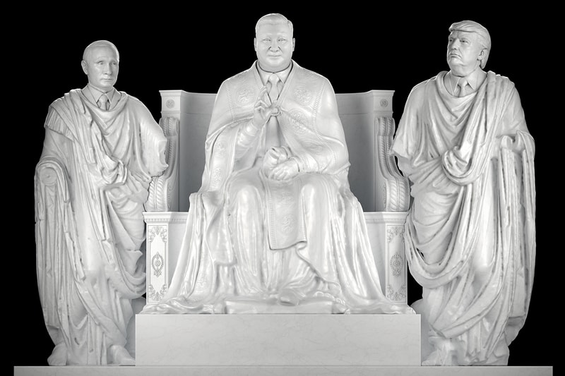Sebastian Errazuriz Reimagines Mark Zuckerberg Jeff Bezos and Elon Musk as Greek Gods and Roman Emperors Edward Snowden Steve Jobs technology mythology