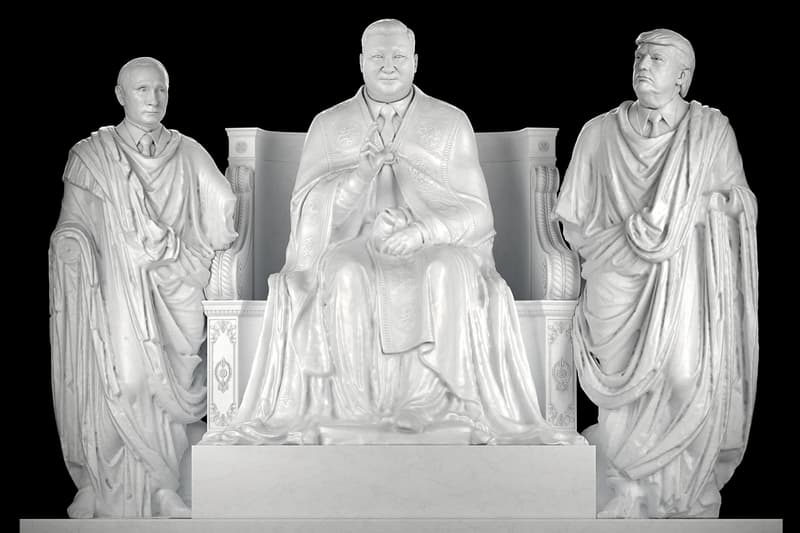 Sebastian Errazuriz Reimagines Mark Zuckerberg Jeff Bezos and Elon Musk as Greek Gods and Roman Emperors Edward Snowden Steve Jobs technology mythology