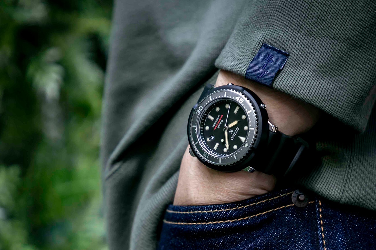 Строчные часы x Seiko Prospex Solar Tuna Watch Release, японские часы с солнечной энергией, часы, винтажные STBR035-BSM95